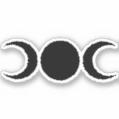 Triple Goddess Moon Sticker (Vorderseite)