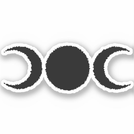 Triple Goddess Moon Sticker (Vorderseite)