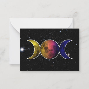 Triple Goddess Moon Symbol Mitteilungskarte