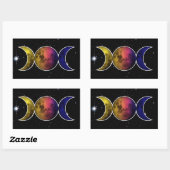 Triple Goddess Moon Symbol Rechteckiger Aufkleber (Blatt)