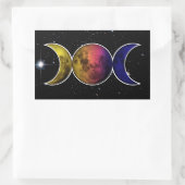 Triple Goddess Moon Symbol Rechteckiger Aufkleber (Tasche)