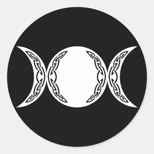 Triple Goddess Moon Symbol Runder Aufkleber (Vorderseite)