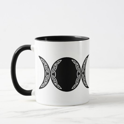 Triple Goddess Moon Symbol Tasse (Links)