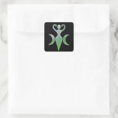 Triple Goddess Quadratischer Aufkleber (Tasche)