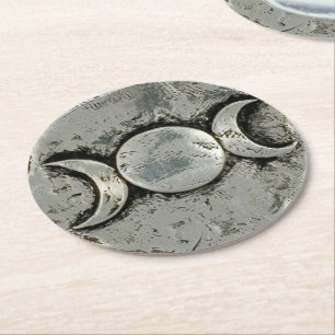 Triple Goddess Runder Pappuntersetzer