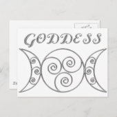 Triple Goddess Symbol drehen Postkarte (Vorne/Hinten)