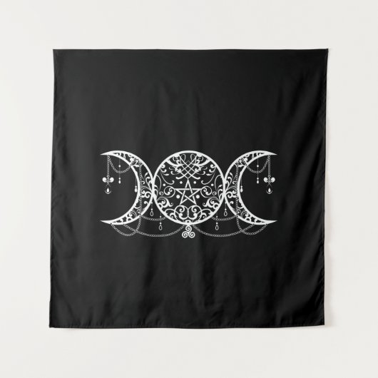 Triple Goddess Symbol Ornament Wandteppich (Vorderseite)