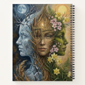 Triple Goddess Winter to Spring Imbolc Fantasy Art Notizblock (Rückseite)