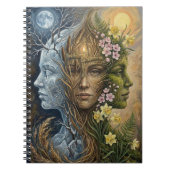 Triple Goddess Winter to Spring Imbolc Fantasy Art Notizblock (Vorderseite)