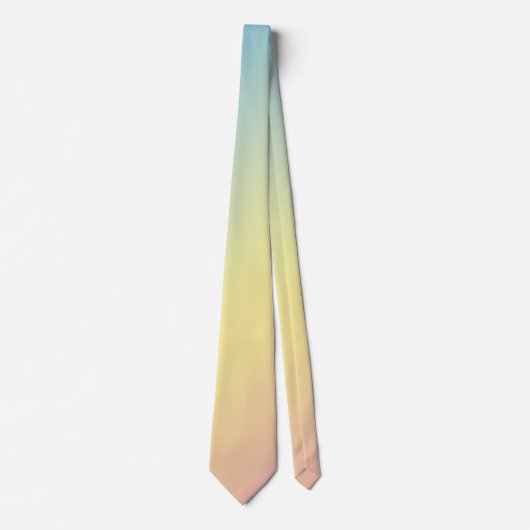 Triple Gradient in Pastellblau, Gelb und Rosa Krawatte (Vorderseite)