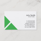 Triple Green Game Testing Business Card Visitenkarte (Rückseite)