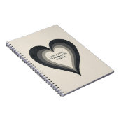 Triple Heart Layers - Bold Liebe Statement iPhone Notizblock (Rechte Seite)