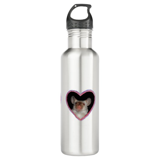 Triple Heart Mice Water Flasche Edelstahlflasche (Vorderseite)