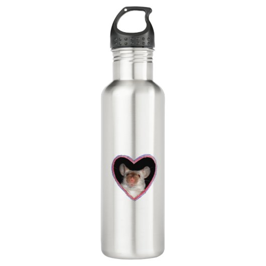 Triple Heart Mice Water Flasche Edelstahlflasche (Vorderseite)