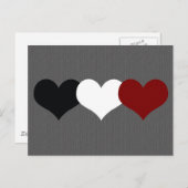 Triple Heart Postkarte (Vorne/Hinten)