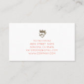 Triple Hearts Crown Script Wedding Planner Visitenkarte (Rückseite)
