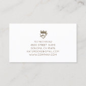 Triple Hearts und Crown Script Wedding Planner Visitenkarte (Rückseite)