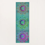 Triple-hexagon mandala magischer Yogamatsch Yogamatte (Rückseite)