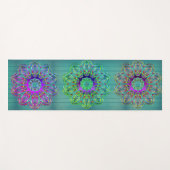 Triple-hexagon mandala magischer Yogamatsch Yogamatte (Vorderseite (Horizontal))