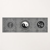 Triple Hexagon Mandalase OM Symbol Yin Yang Namast Yogamatte (Vorderseite (Horizontal))