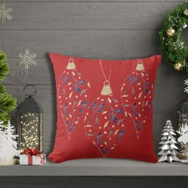 Triple Holiday Ornament Kissen