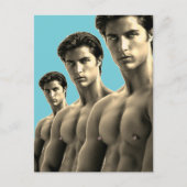 Triple Hunks Postkarte (Vorderseite)