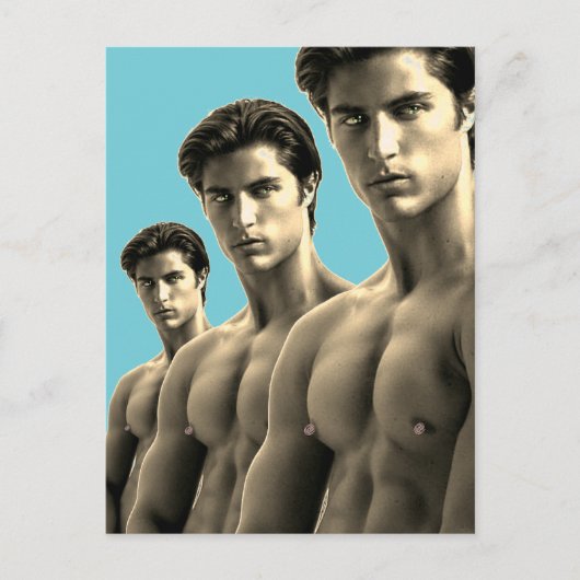 Triple Hunks Postkarte (Vorderseite)
