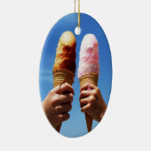 Triple Ice Cream Cones Keramik Ornament (Rechts)