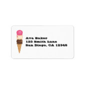Triple Ice Creme Cone Adressaufkleber (Vorne)