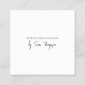 Triple Icon QR Code Custom Social Media Pink Quadratische Visitenkarte (Rückseite)