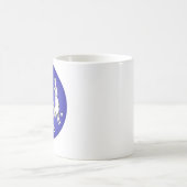 Triple Jackalope White auf Blue Kaffeetasse (Mittel)