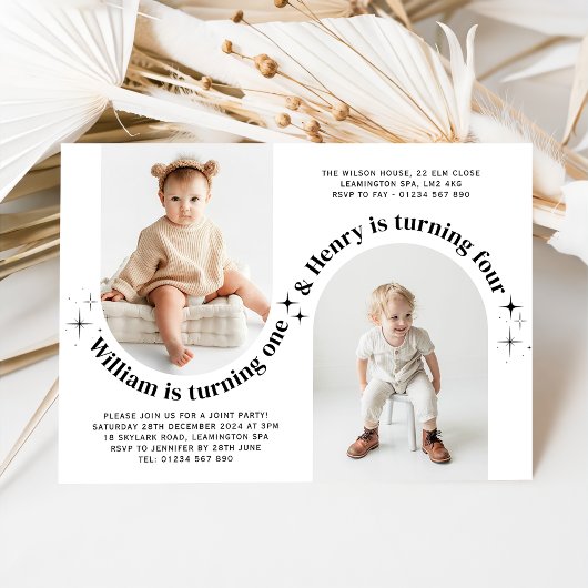 Triple Joint Landscape Foto Einladung zum Geburtst