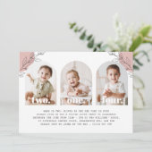 Triple Joint Landscape Foto Einladung zum Geburtst (Stehend Vorderseite)