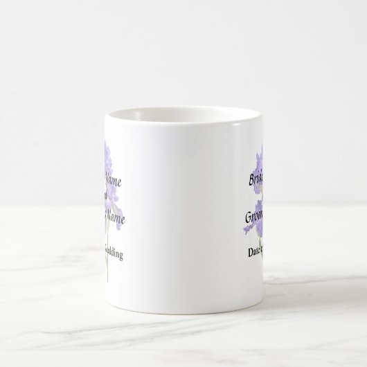 Triple Lila Iris Kaffeetasse (Mittel)