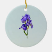 Triple Lila Iris Keramik Ornament (Vorne)