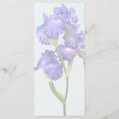 Triple Lila Iris Menükarte (Rückseite)