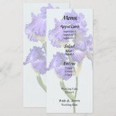 Triple Lila Iris Menükarte (Vorne/Hinten)