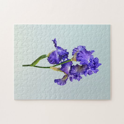 Triple Lila Iris Puzzle (Horizontal)