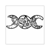 Triple Mond Göttin Symbol Blume Gummistempel (Prägung)