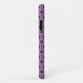Triple Monogram Blue Lila Quatrefoil Muster Case-Mate iPhone Hülle (Hinten/Rechts)