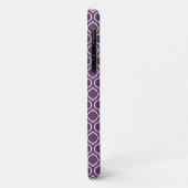 Triple Monogram Blue Lila Quatrefoil Muster Case-Mate iPhone Hülle (Hinten/Links)
