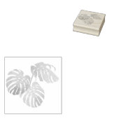 Triple Monstera Briefmarke Gummistempel (Stempel)