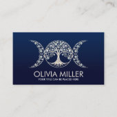 Triple Moon - Baum des Lebens - Mondstein und Perl Visitenkarte (Vorderseite)