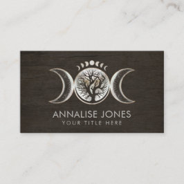 Triple Moon - Baum des Lebens Ornament Business Ca Visitenkarte