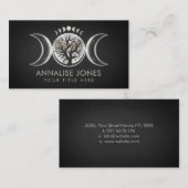 Triple Moon - Baum des Lebens Ornament Business Ca Visitenkarte (Vorne/Hinten)