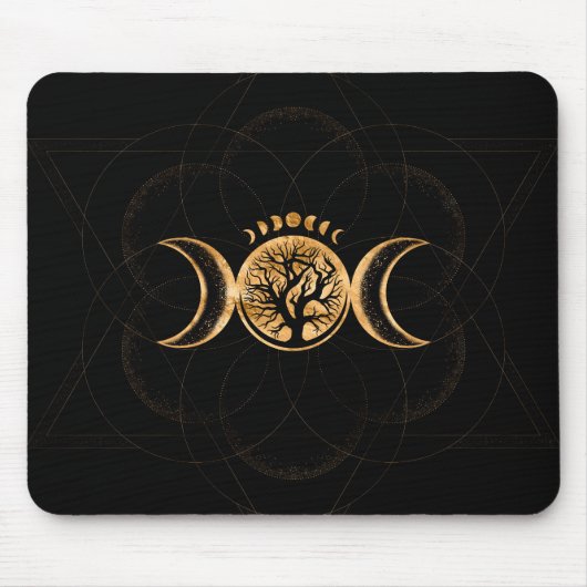 Triple Moon - Baum des Lebens Ornament Mousepad (Vorne)