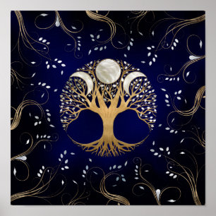 Triple Moon - Baum des Lebens Ornament Poster