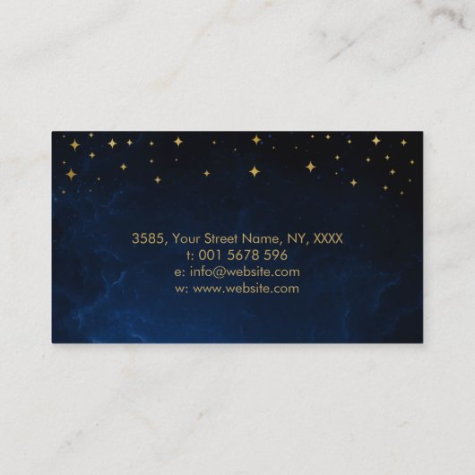 Triple Moon - Baum des Lebens Ornament Visitenkarte (Rückseite)