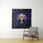 Triple Moon - Baum des Lebens Ornament Wandteppich (Beispiel)