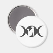Triple Moon Cat Magnet (Vorderseite/Rückseite)